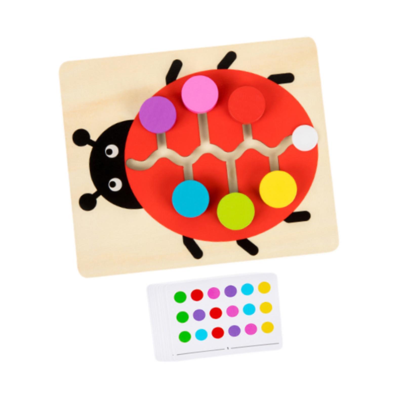 Wood Color Matching Slide Puzz - Strategy Board Game recension och pris